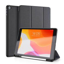 Load image into Gallery viewer, For iPad 10.2 DUX DUCIS Domo Series Horizontal Flip Magnetic PU Leather Case with Three-folding Holder &amp; Pen Slot &amp; Sleep / Wake-up Function