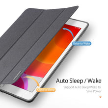 Load image into Gallery viewer, For iPad 10.2 DUX DUCIS Domo Series Horizontal Flip Magnetic PU Leather Case with Three-folding Holder &amp; Pen Slot &amp; Sleep / Wake-up Function