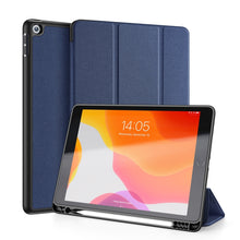 Load image into Gallery viewer, For iPad 10.2 DUX DUCIS Domo Series Horizontal Flip Magnetic PU Leather Case with Three-folding Holder &amp; Pen Slot &amp; Sleep / Wake-up Function
