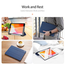 Load image into Gallery viewer, For iPad 10.2 DUX DUCIS Domo Series Horizontal Flip Magnetic PU Leather Case with Three-folding Holder &amp; Pen Slot &amp; Sleep / Wake-up Function, For iPad 10.2