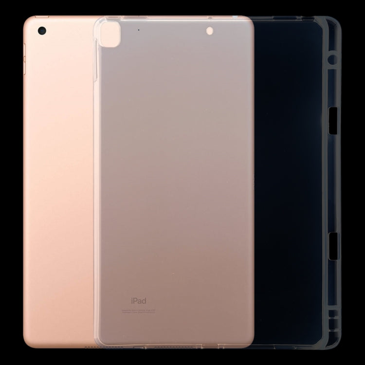 For iPad 10.2 / iPad Pro 10.5 (2017) 3mm Shockproof Transparent Protective Case with Pen Slot