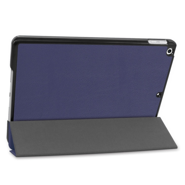 For iPad 10.2 Custer Texture Horizontal Flip Smart PU Leather Case with Sleep / Wake-up Function & Three-folding Holder, For iPad 10.2