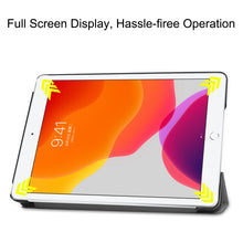 Load image into Gallery viewer, For iPad 10.2 Custer Texture Horizontal Flip Smart PU Leather Case with Sleep / Wake-up Function &amp; Three-folding Holder, For iPad 10.2