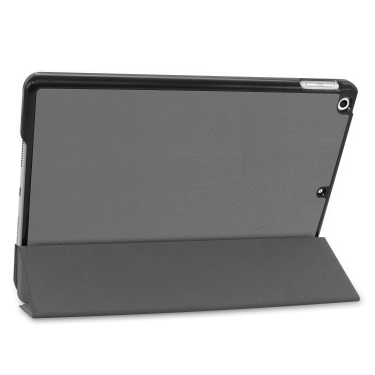 For iPad 10.2 Custer Texture Horizontal Flip Smart PU Leather Case with Sleep / Wake-up Function & Three-folding Holder, For iPad 10.2