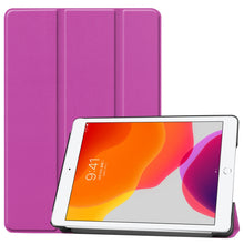 Load image into Gallery viewer, For iPad 10.2 Custer Texture Horizontal Flip Smart PU Leather Case with Sleep / Wake-up Function &amp; Three-folding Holder, For iPad 10.2