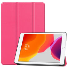 Load image into Gallery viewer, For iPad 10.2 Custer Texture Horizontal Flip Smart PU Leather Case with Sleep / Wake-up Function &amp; Three-folding Holder, For iPad 10.2