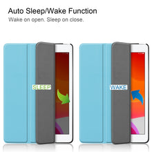 Load image into Gallery viewer, For iPad 10.2 Custer Texture Horizontal Flip Smart PU Leather Case with Sleep / Wake-up Function &amp; Three-folding Holder, For iPad 10.2