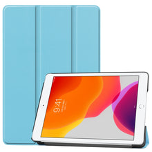Load image into Gallery viewer, For iPad 10.2 Custer Texture Horizontal Flip Smart PU Leather Case with Sleep / Wake-up Function &amp; Three-folding Holder, For iPad 10.2