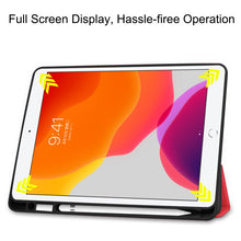 Load image into Gallery viewer, For iPad 10.2 2021 / 2020 / 2019 Custer Texture Horizontal Flip Smart TPU Leather Case with Sleep / Wake-up Function &amp; Three-folding Holder &amp; Pen Slot