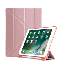 Load image into Gallery viewer, Multi-folding Shockproof TPU Protective Case for iPad 9.7 (2018) / 9.7 (2017) / air / air2, with Holder &amp; Pen Slot