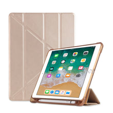 Load image into Gallery viewer, Multi-folding Shockproof TPU Protective Case for iPad 9.7 (2018) / 9.7 (2017) / air / air2, with Holder &amp; Pen Slot