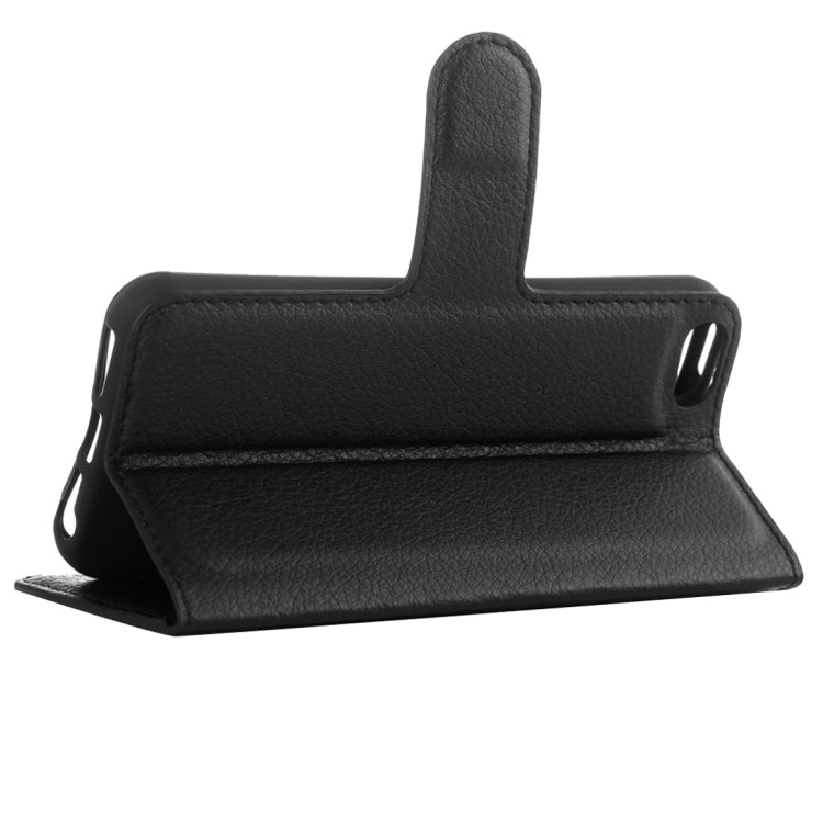 For iPhone 5 & 5s & SE Litchi Texture Horizontal Flip Leather Case with Holder & Card Slots & Wallet