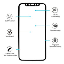 Load image into Gallery viewer, For iPhone X 0.26mm 9H Surface Hardness 3D Explosion-proof Full Screen Carbon Fiber Soft Edges Tempered Glass Screen Film, For X(Carbon Fiber)