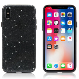 For iPhone X / XS Shimmering Powder PC Protective Back Cover Hard Case