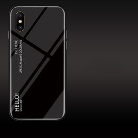 For iPhone X / XS Gradient Color Glass Case, iPhone X / XS