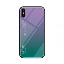 Load image into Gallery viewer, For iPhone X / XS Gradient Color Glass Case, iPhone X / XS