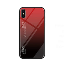 Load image into Gallery viewer, For iPhone X / XS Gradient Color Glass Case, iPhone X / XS