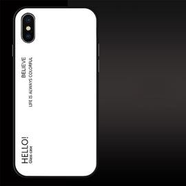 For iPhone X / XS Gradient Color Glass Case, iPhone X / XS