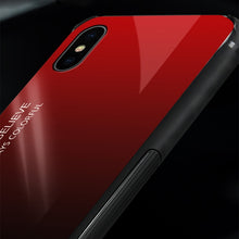 Load image into Gallery viewer, For iPhone X / XS Gradient Color Glass Case, iPhone X / XS