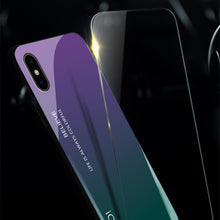 Load image into Gallery viewer, For iPhone X / XS Gradient Color Glass Case, iPhone X / XS