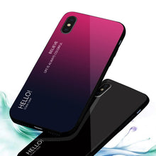 Load image into Gallery viewer, For iPhone X / XS Gradient Color Glass Case, iPhone X / XS