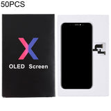 50 PCS Cardboard Packaging Black Box for iPhone X LCD Screen