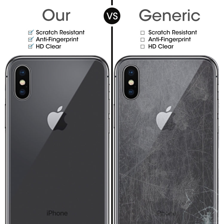 For iPhone X / XS Transparent Tempered Glass Back Screen Protector