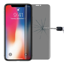 Load image into Gallery viewer, For iPhone X 0.3mm 9H Surface Hardness 3D Privacy Anti-glare Non-full Screen Tempered Glass Screen Protector, For X