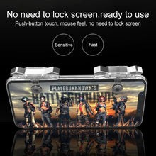 Load image into Gallery viewer, E9 Alloy Press Eat Chicken Mobile Phone Trigger Shooting Controller Button Handle