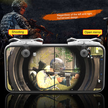 Load image into Gallery viewer, E9 Alloy Press Eat Chicken Mobile Phone Trigger Shooting Controller Button Handle