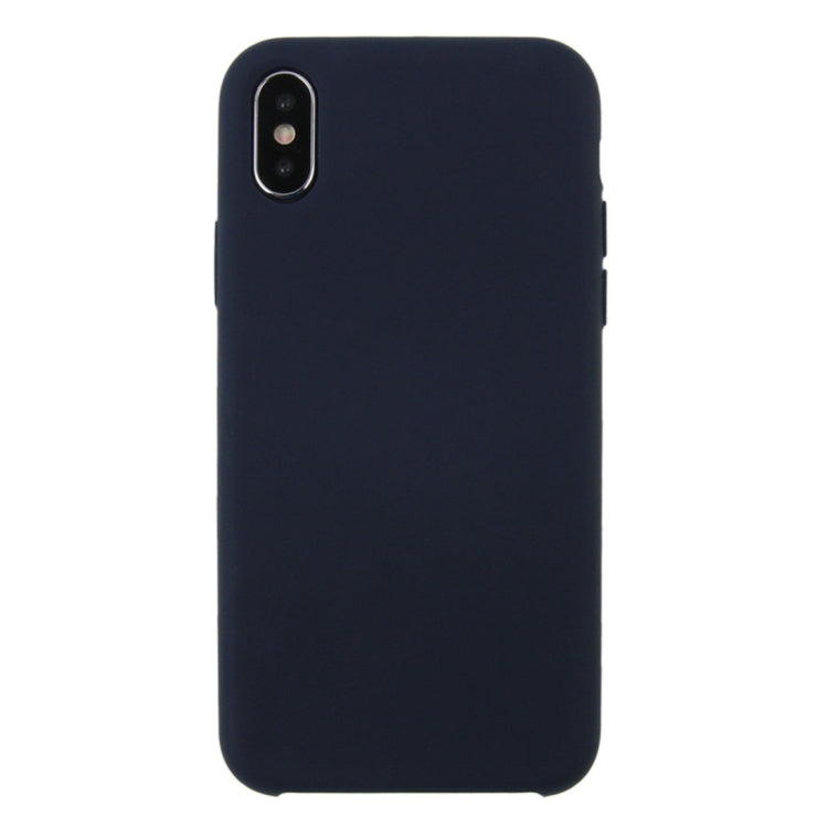 For iPhone X / XS Pure Color Liquid Silicone + PC Dropproof Protective Back Cover Case, For X, iPhone X, X