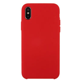 For iPhone X / XS Pure Color Liquid Silicone + PC Dropproof Protective Back Cover Case, For X, iPhone X, X
