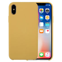 Load image into Gallery viewer, For iPhone X / XS Pure Color Liquid Silicone + PC Dropproof Protective Back Cover Case, For X, X