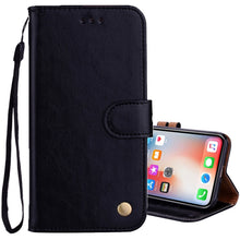 Load image into Gallery viewer, For iPhone X / XS Business Style Oil Wax Texture Horizontal Flip Leather Case with Holder &amp; Card Slots &amp; Wallet