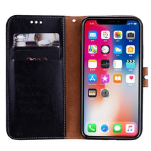 Load image into Gallery viewer, For iPhone X / XS Business Style Oil Wax Texture Horizontal Flip Leather Case with Holder &amp; Card Slots &amp; Wallet, For iPhone X