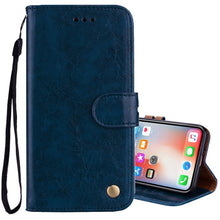 Load image into Gallery viewer, For iPhone X / XS Business Style Oil Wax Texture Horizontal Flip Leather Case with Holder &amp; Card Slots &amp; Wallet
