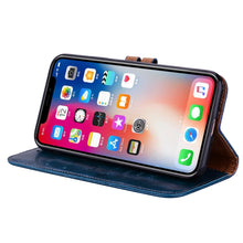 Load image into Gallery viewer, For iPhone X / XS Business Style Oil Wax Texture Horizontal Flip Leather Case with Holder &amp; Card Slots &amp; Wallet