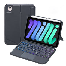 Load image into Gallery viewer, T06-AS For iPad mini6 / mini 7 Touch Backlight Split Type Bluetooth Keyboard Leather Case, T06-AS
