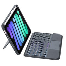 Load image into Gallery viewer, T06-AS For iPad mini6 / mini 7 Touch Backlight Split Type Bluetooth Keyboard Leather Case, T06-AS