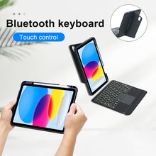 Load image into Gallery viewer, T10-AS For iPad 11 2025 / iPad 10th Gen 10.9 2022 Touch Backlight Split Type Bluetooth Keyboard Leather Case, T10-A