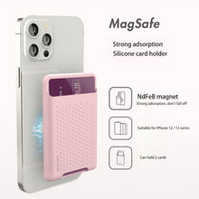 Load image into Gallery viewer, For iPhone 13 Series / iPhone 12 Series Silicone Wallet Pouch Card Case Anti-degaussing Card Holder Magsafing Magnetic Sticker