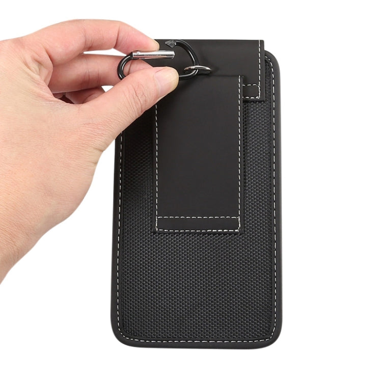 Universal Hanging Waist Oxford Cloth Case For 5.7-6.3 inch Mobile Phones, with Carabiner