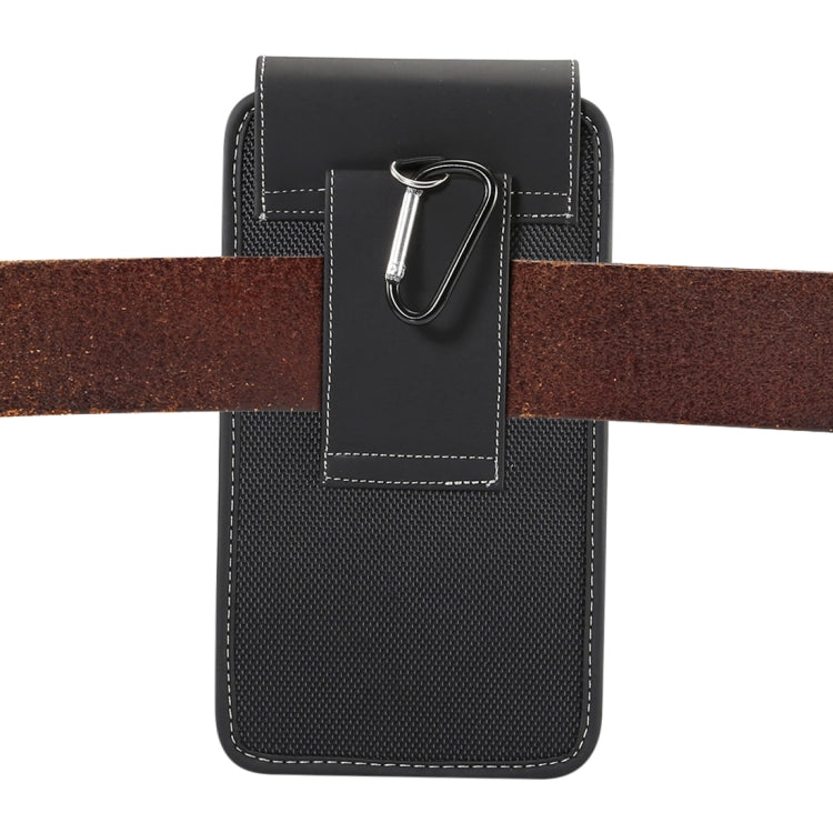 Universal Hanging Waist Oxford Cloth Case For 5.7-6.3 inch Mobile Phones, with Carabiner