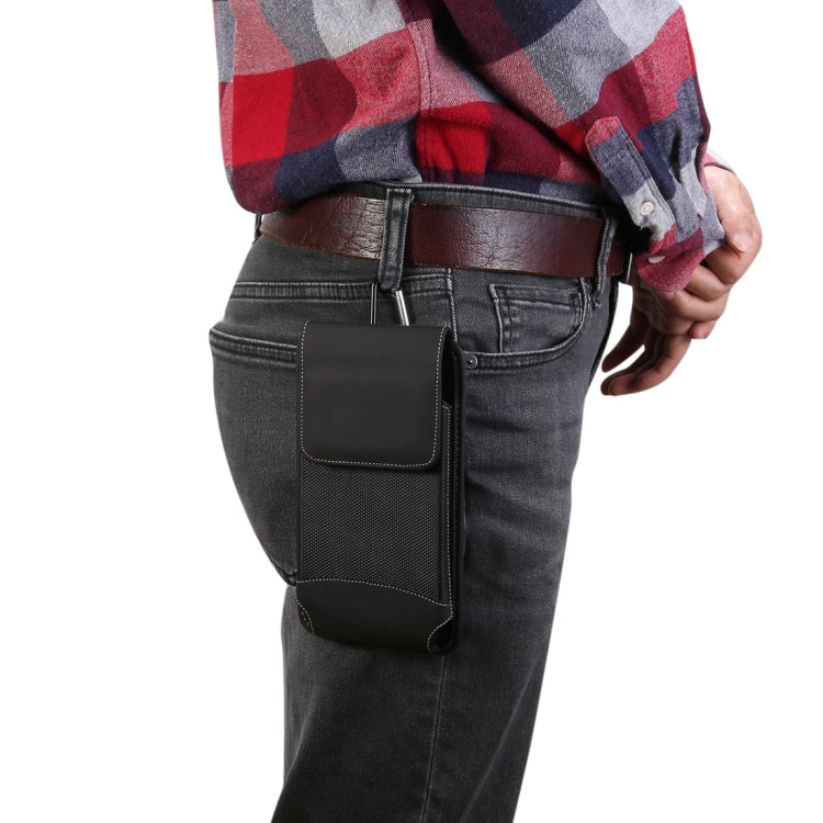Universal Hanging Waist Oxford Cloth Case For 5.7-6.3 inch Mobile Phones, with Carabiner