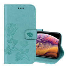 Load image into Gallery viewer, For iPhone XS Max Rose Embossed Horizontal Flip PU Leather Case with Holder &amp; Card Slots &amp; Wallet, For XS Max