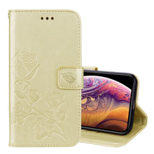 Load image into Gallery viewer, For iPhone XS Max Rose Embossed Horizontal Flip PU Leather Case with Holder &amp; Card Slots &amp; Wallet, For XS Max