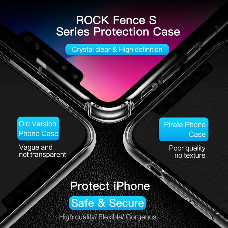 For iPhone XS Max ROCK Fence S Series Slim TPU Protective Case