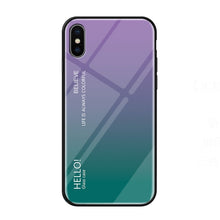 Load image into Gallery viewer, For iPhone XS Max Gradient Color Glass Case, iPhone XS Max