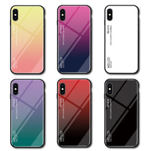Load image into Gallery viewer, For iPhone XS Max Gradient Color Glass Case, iPhone XS Max