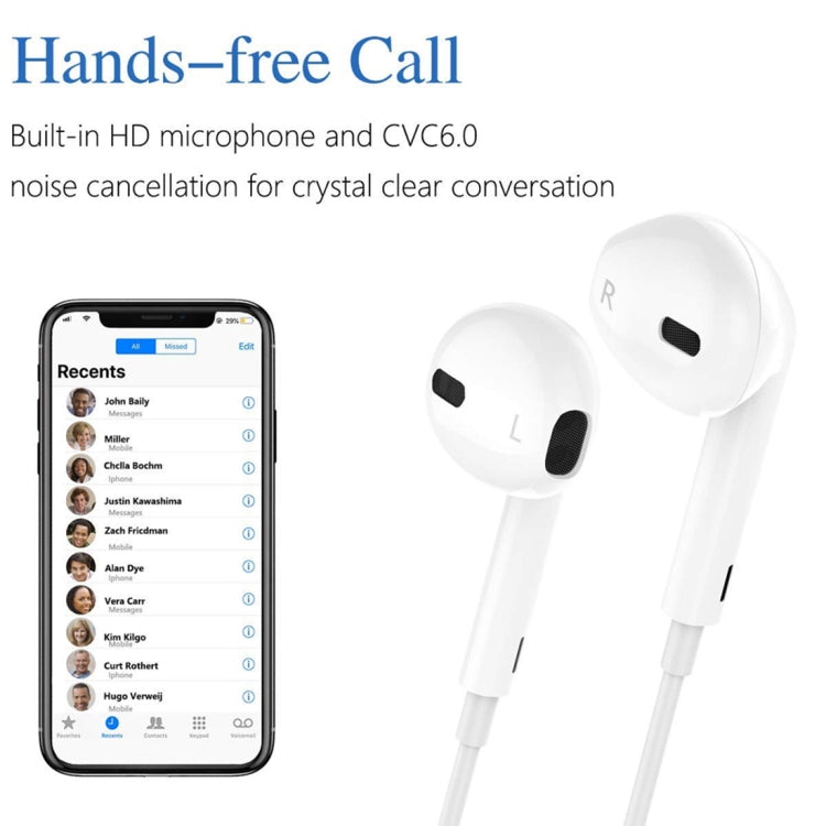 GL069 8 Pin Port Bluetooth Module Pop-up Window Wired Stereo Earphones with Mic